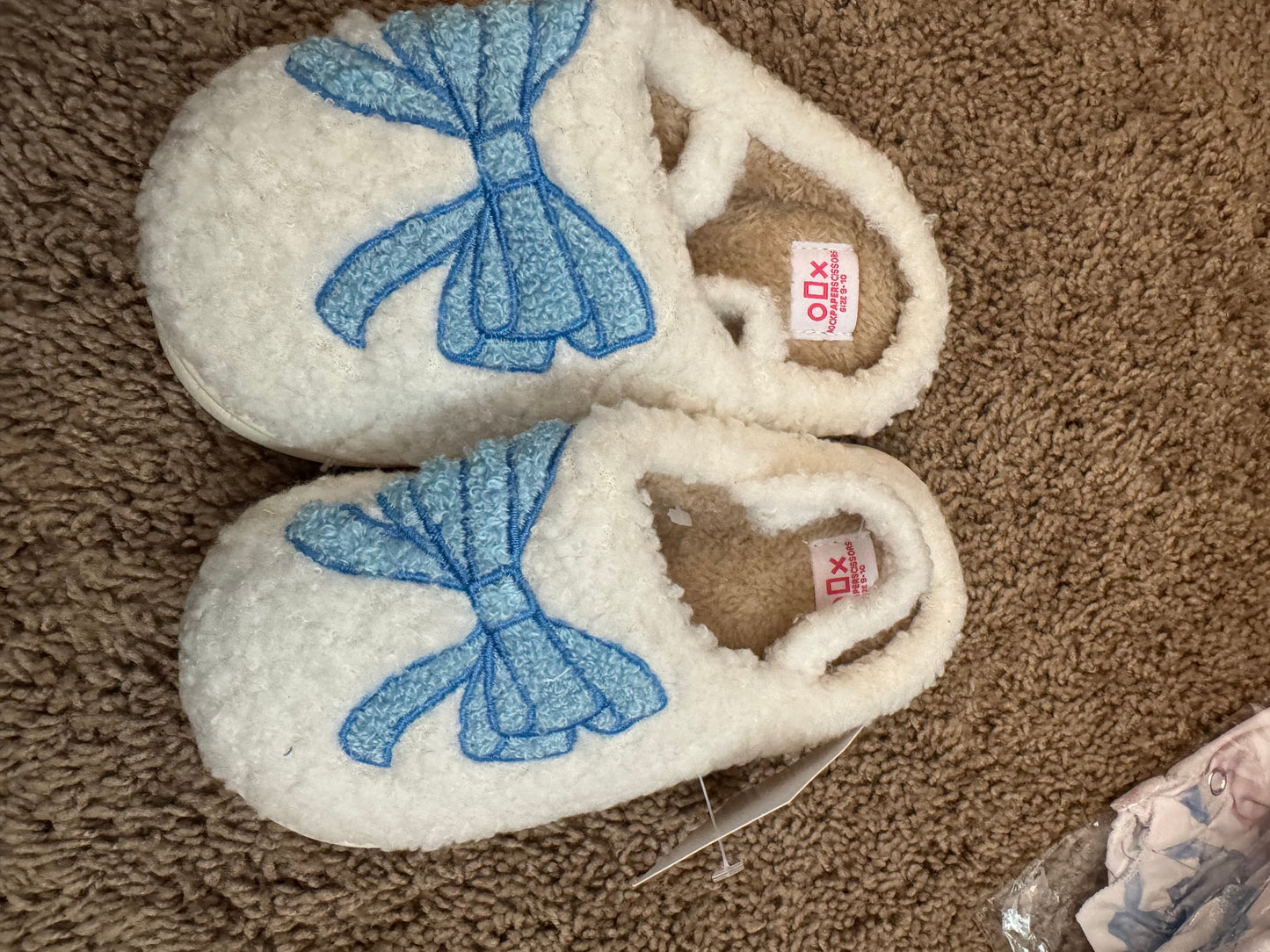 RTS Blue Bow Slippers (Mommy & Me)