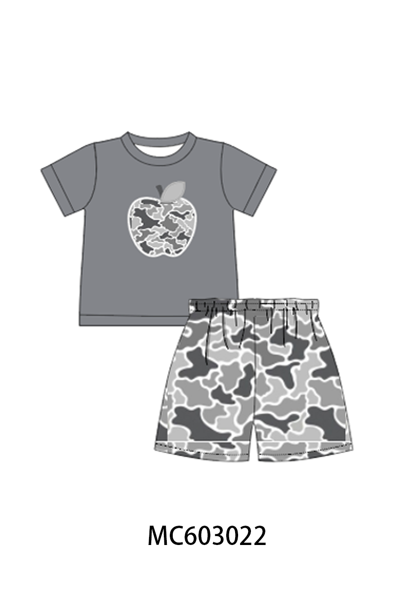 PO83 Grey camouflage bow embroidery collection 2
