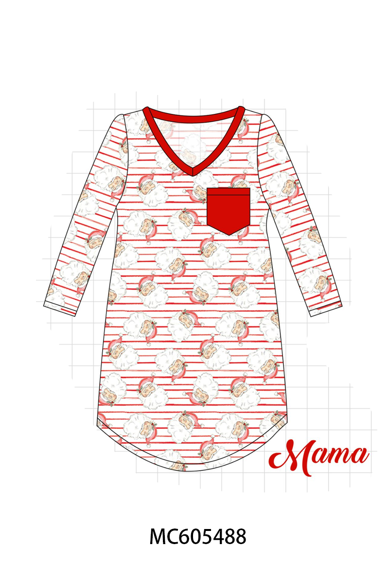 PO93 Red christmas santa claus stripe bamboo collection - ETA mid-November to LC