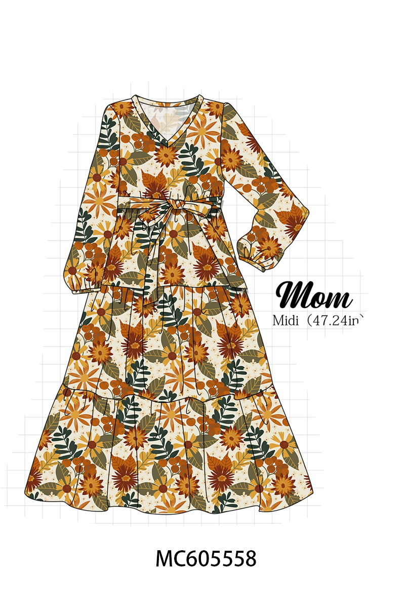 PO93 Mustard floral print ruffle collection - ETA mid-November to LC