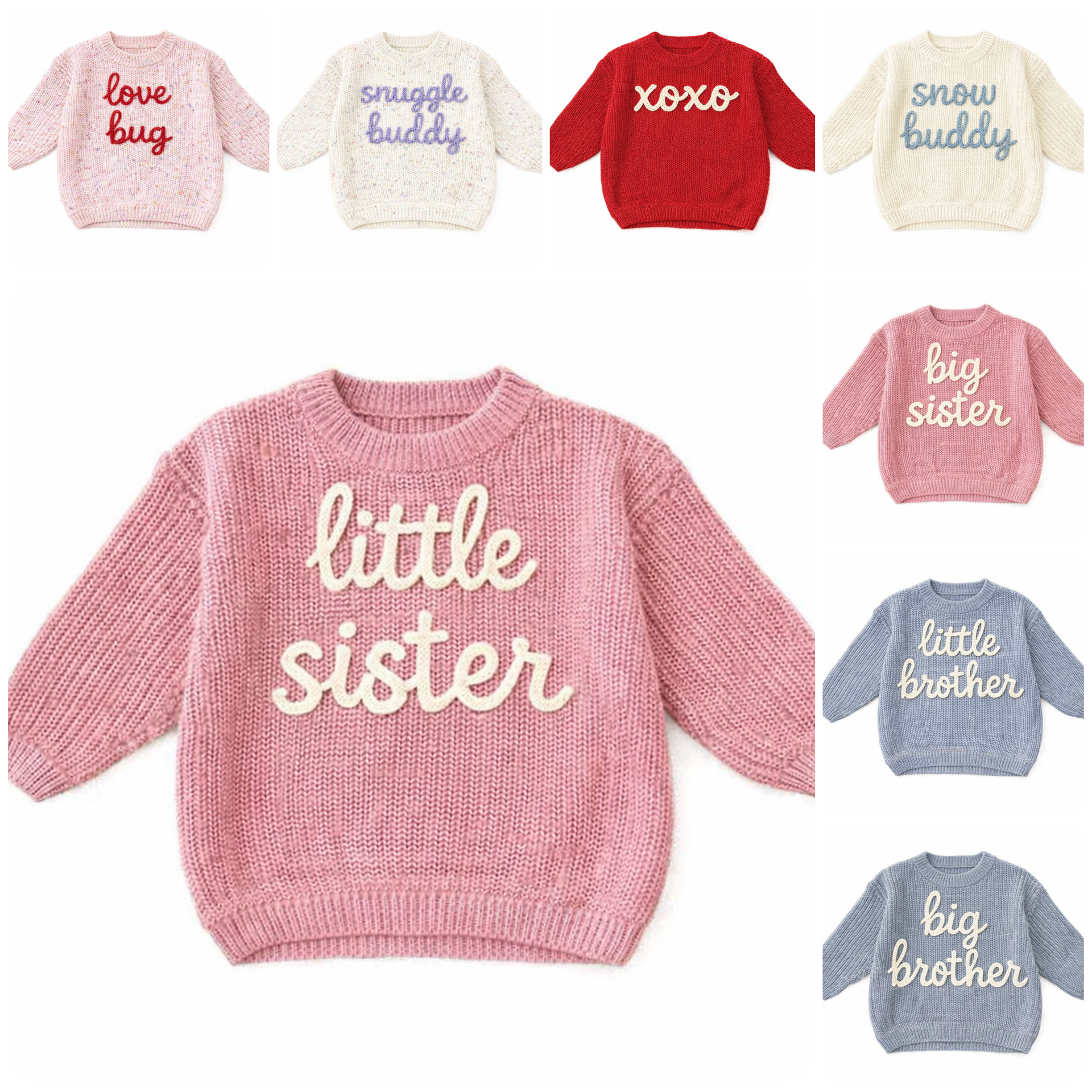 oversized machine embordered sweater - ETA EARLY NOV TO LC