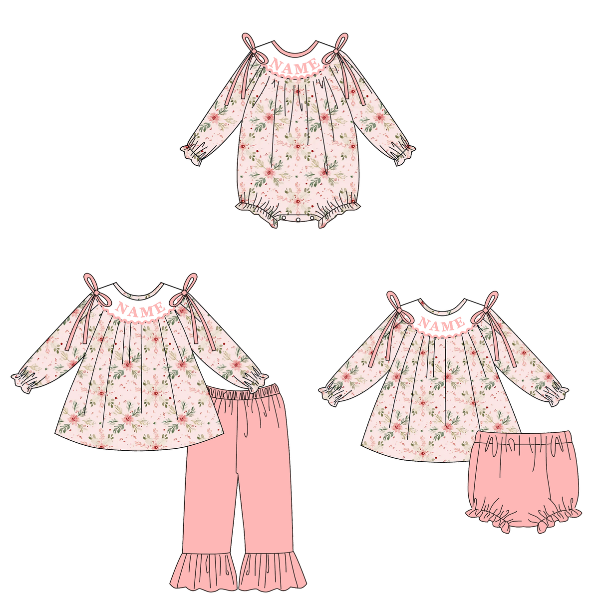 Holiday Blooms Machine Smock - ETA NOVEMBER