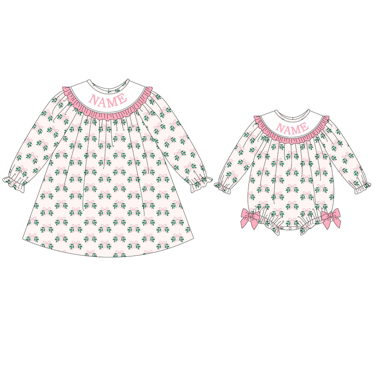 Mistletoe Christmas Machine Smock - ETA NOVEMBER