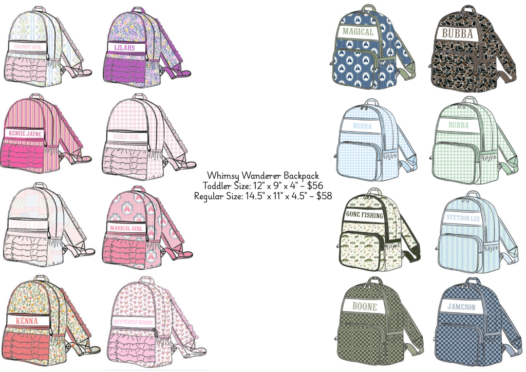 Whimsy Wanderer Backpack REGULAR SIZE- ETA DECEMBER