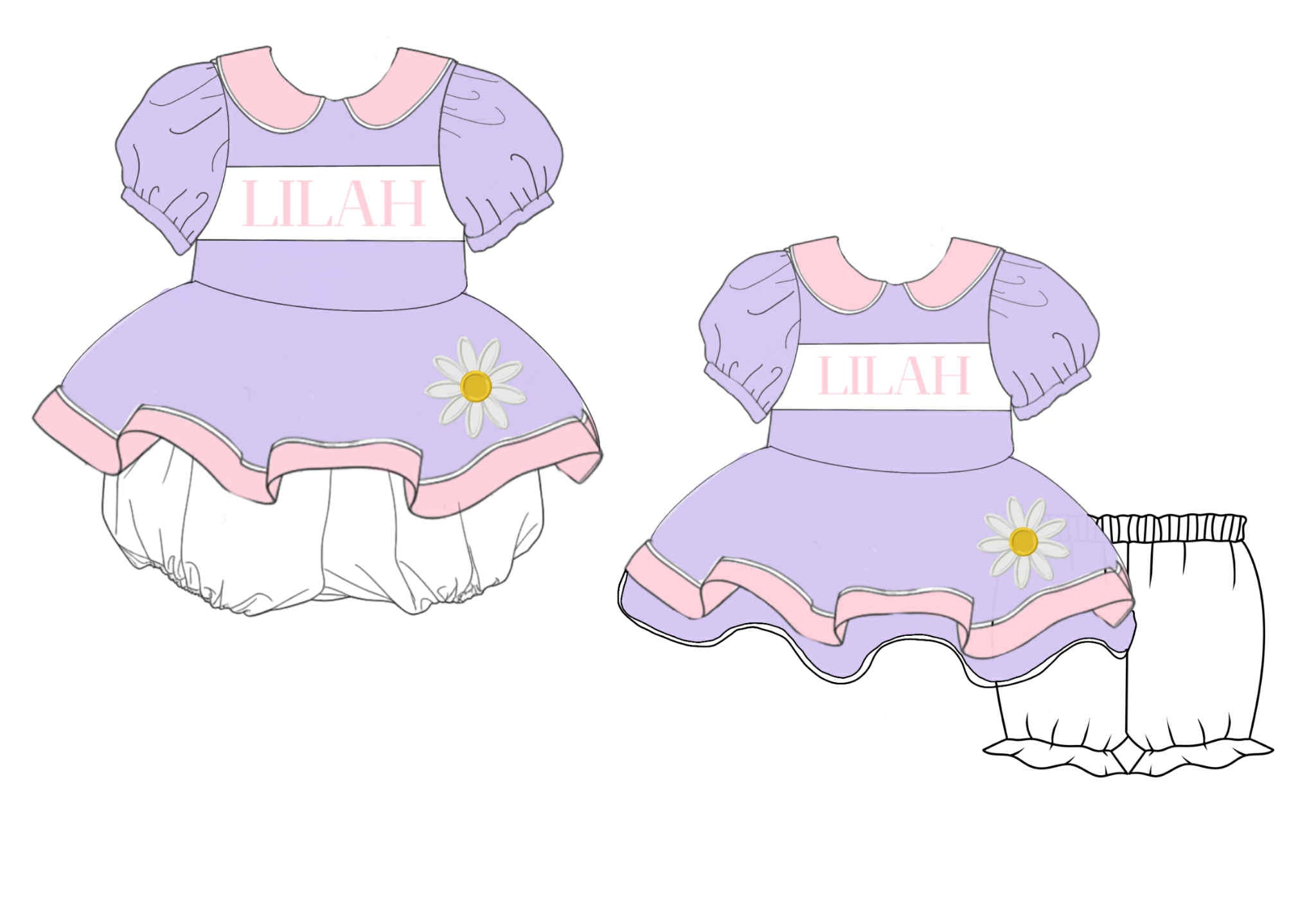 Hand Smocked Pretty As Princess Bubble