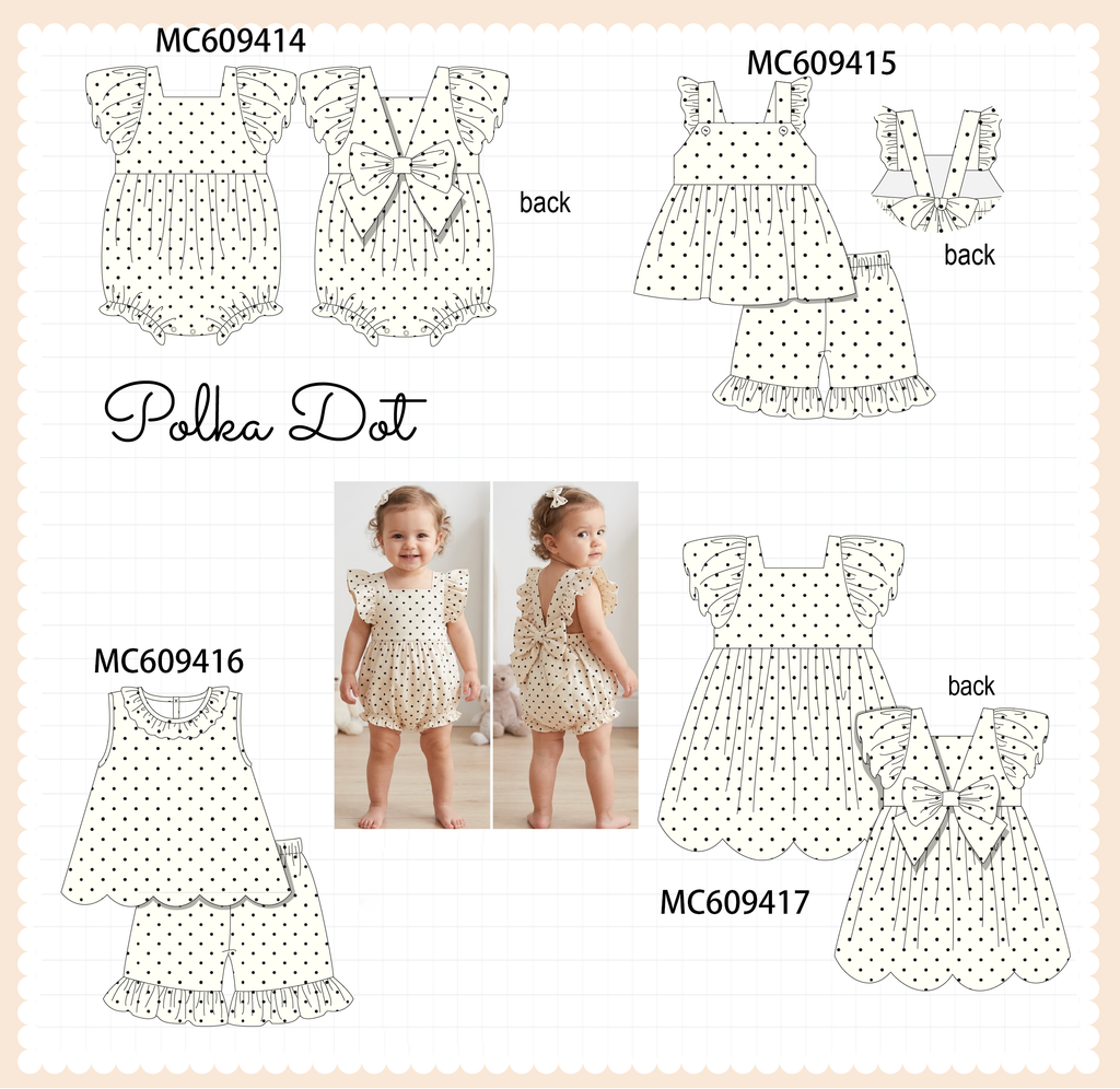 ETA MARCH 2026-po104 Beige dot ruffle collection