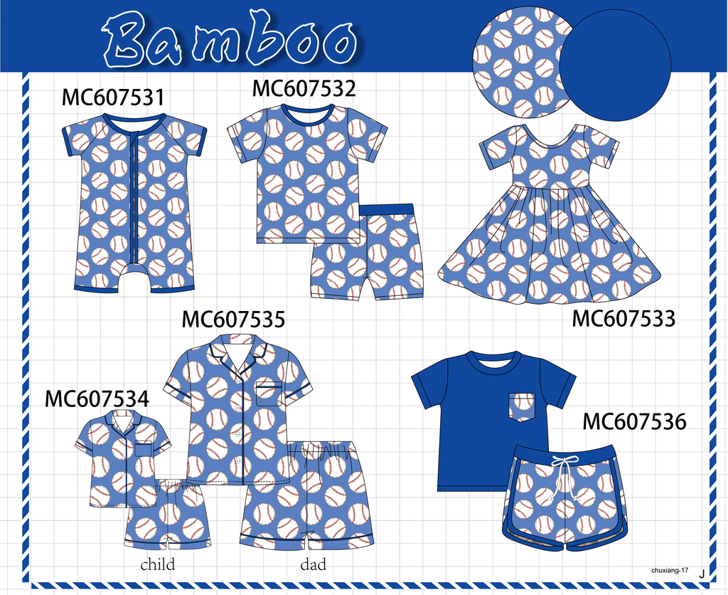 PO99 Blue baseball bamboo collection