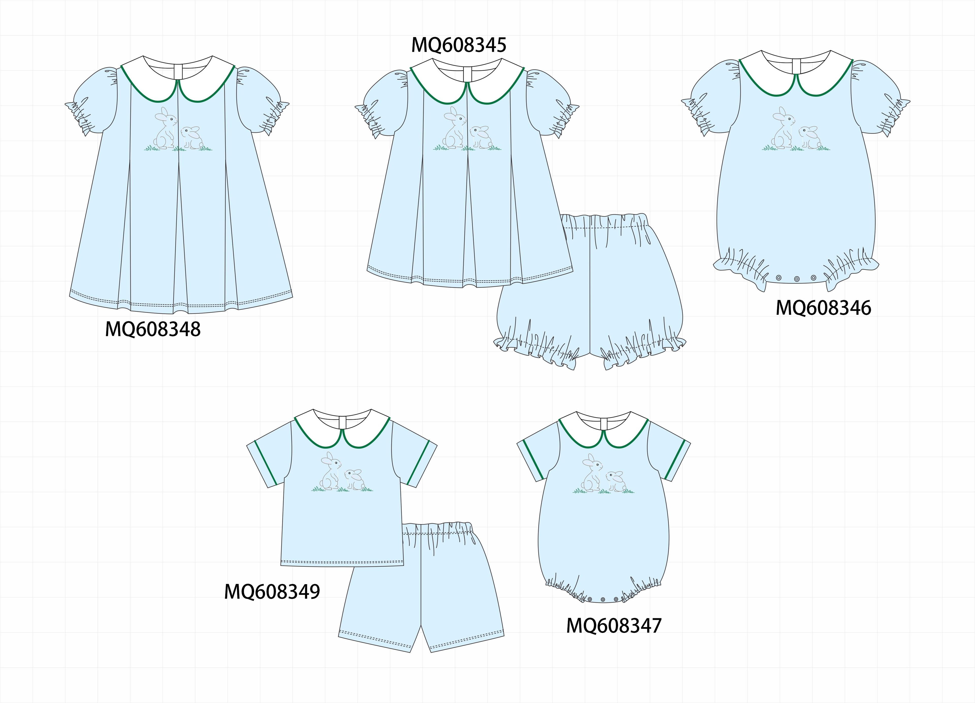 ETA MARCH 2026-po103 Blue easter bunny embroidery peter pan collection