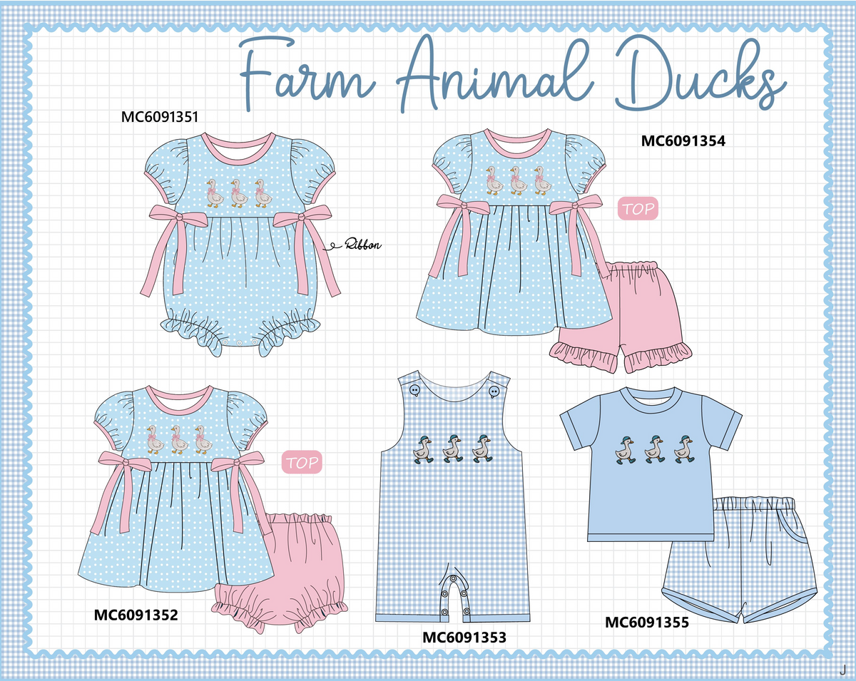 PO107 Blue farm embroidery dot collection  ETA MARCH