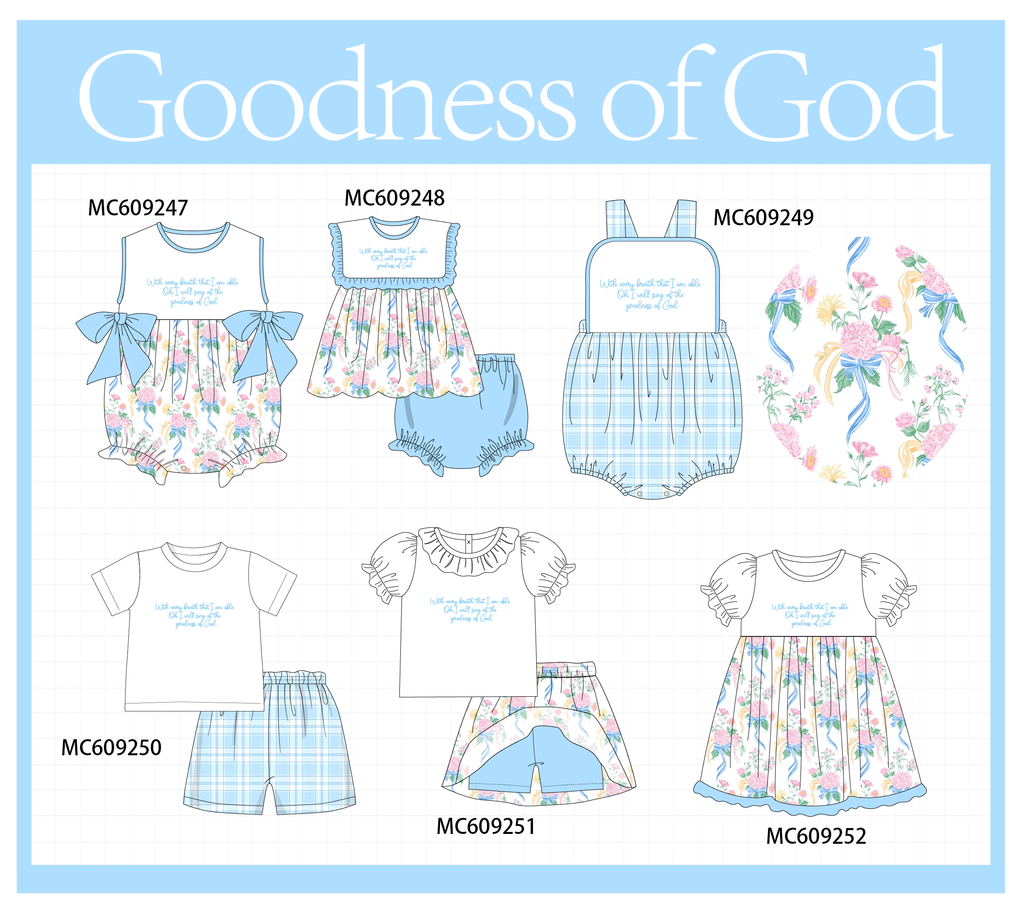 ETA MARCH 2026-po104 Blue goodness of god embroidery floral collection