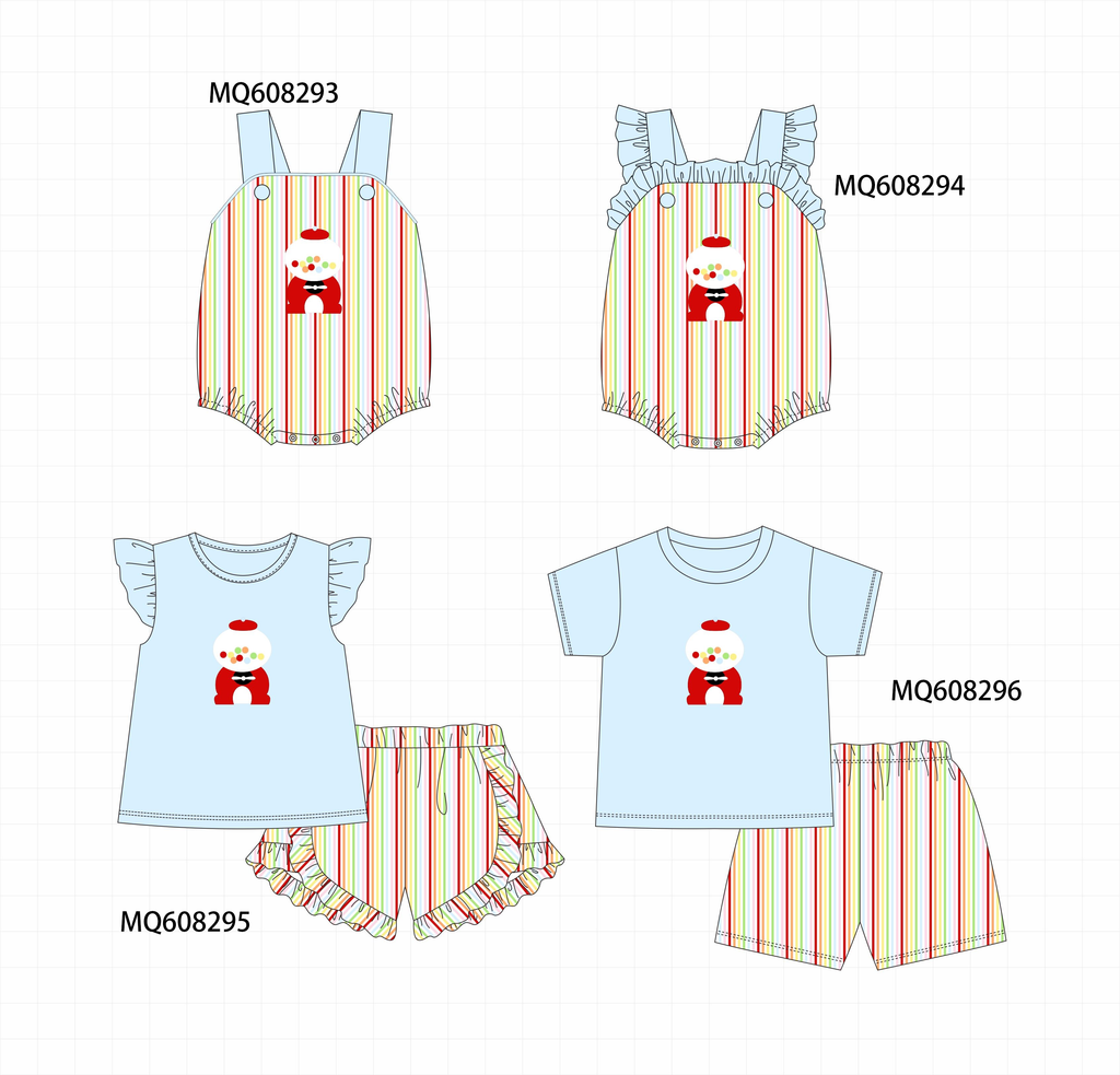 ETA MARCH 2026-po103 Blue gumball machine applique stripe collection
