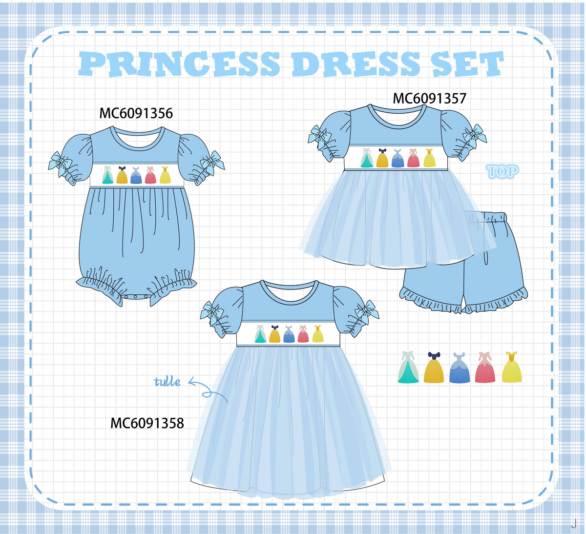 PO107 Blue princess embroidery collection  ETA MARCH