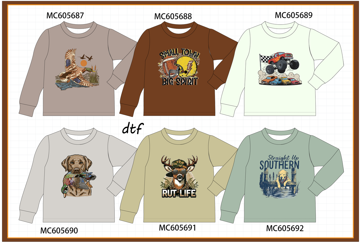 PO93 Boys print top collection - ETA mid-November to LC