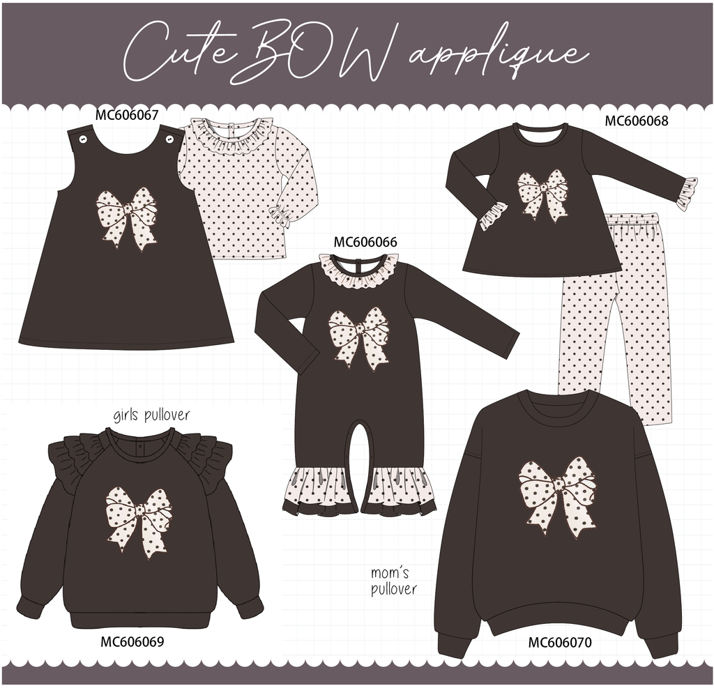 PO95 Brown bow applique collection - ETA early December to LC