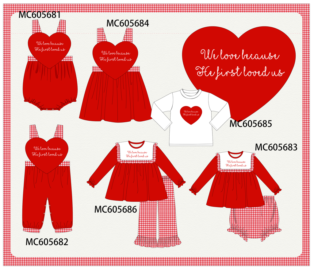 PO95 Red valentine's day heart applique collection - ETA early December to LC