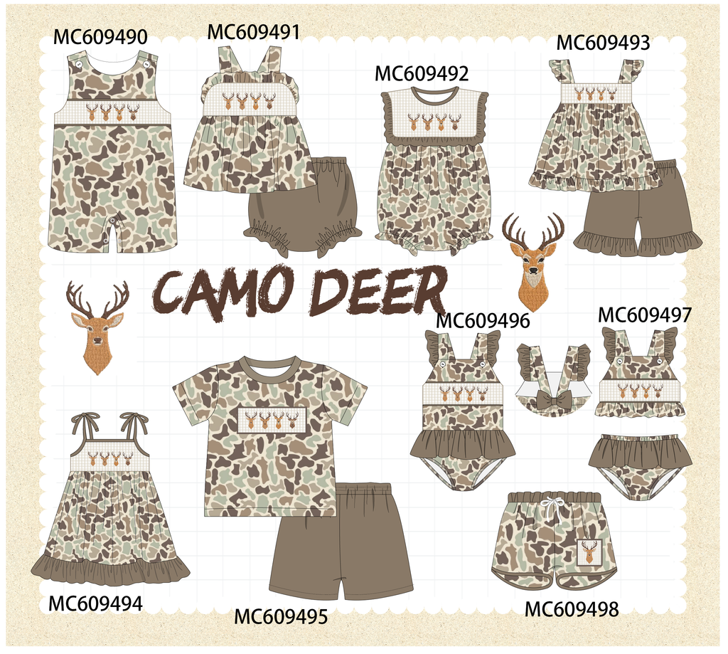 ETA MARCH 2026-po104 Camouflage deer embroidery collection