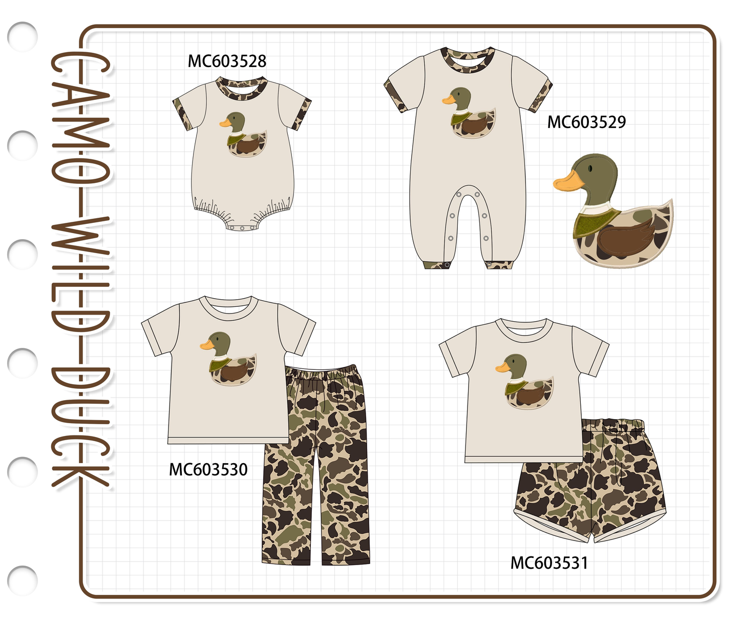 PO85 Camouflage duck applique collection - ETA  LATE AUGUST to LC
