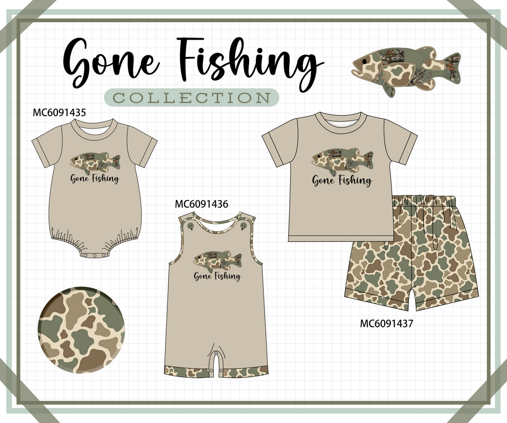 PO107 Camouflage gone fishing applique collection  ETA MARCH
