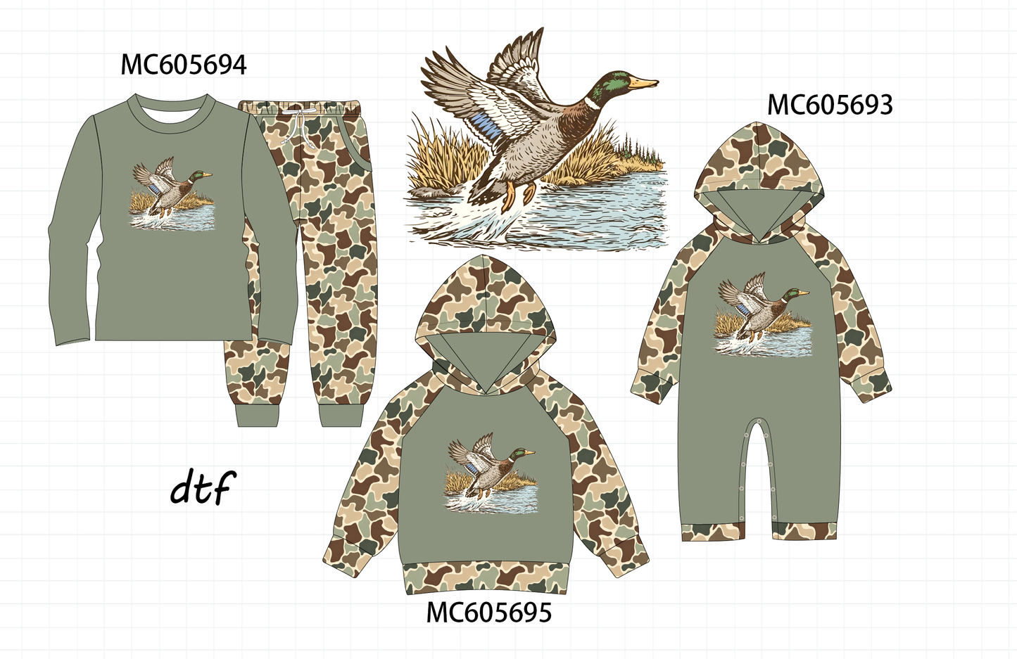 PO93 Camouflage mallard print collection - ETA mid-November to LC