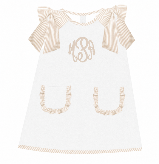 Embroidery Monogram Seersucker Swim Coverup - ETA August to LC