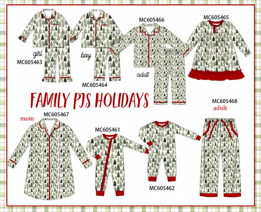PO93 Christmas tree family pajama collection - ETA mid-November to LC
