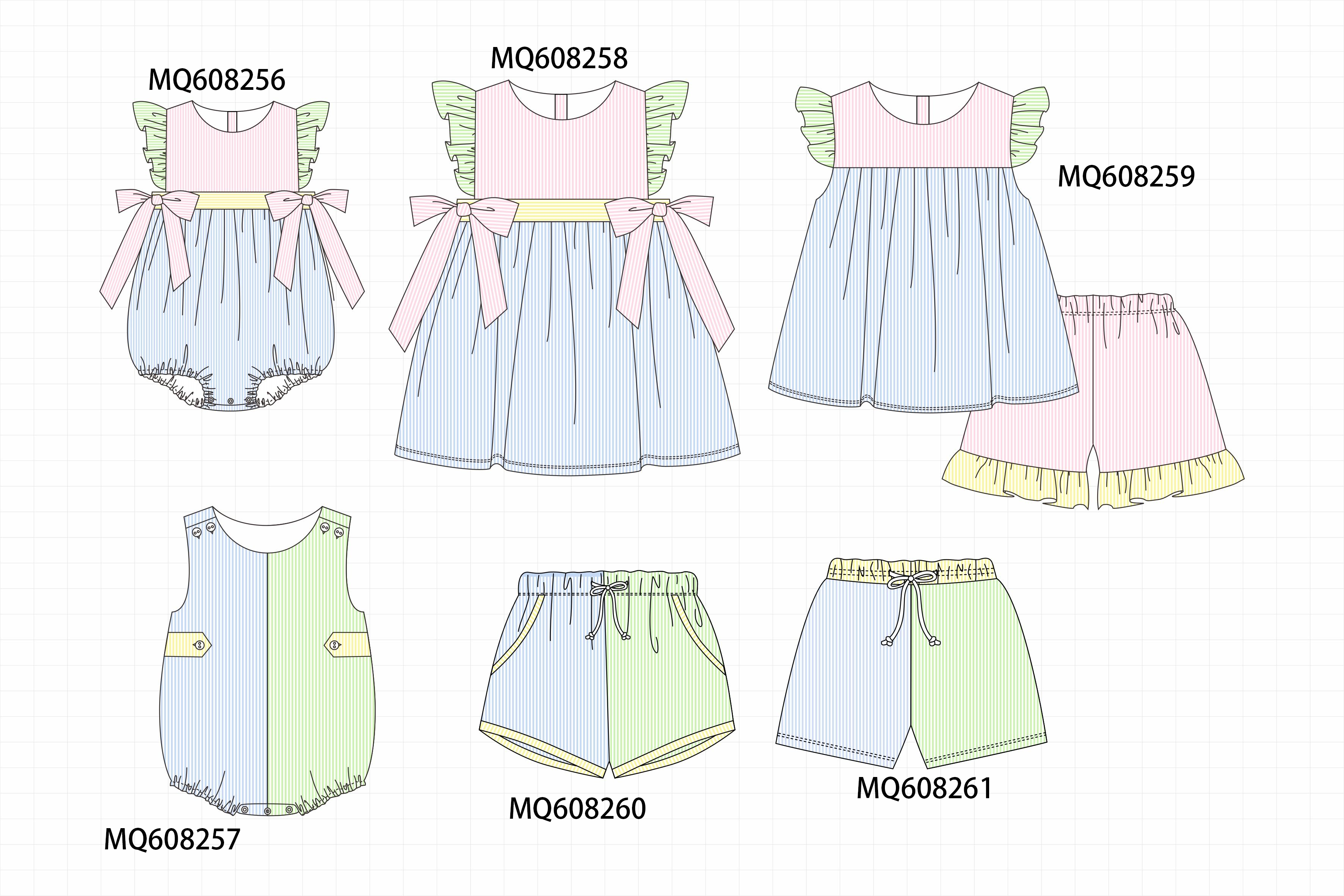 ETA MARCH 2026-po103 Colorblock seersucker stripe collection