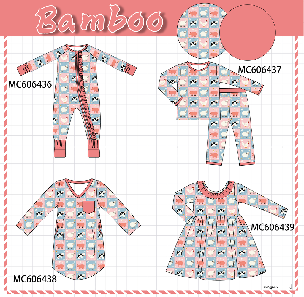 PO96 Coral farm checkered bamboo collection - ETA December to LC