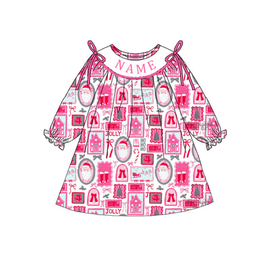 Pink Christmas Machine Smock - ETA Early October