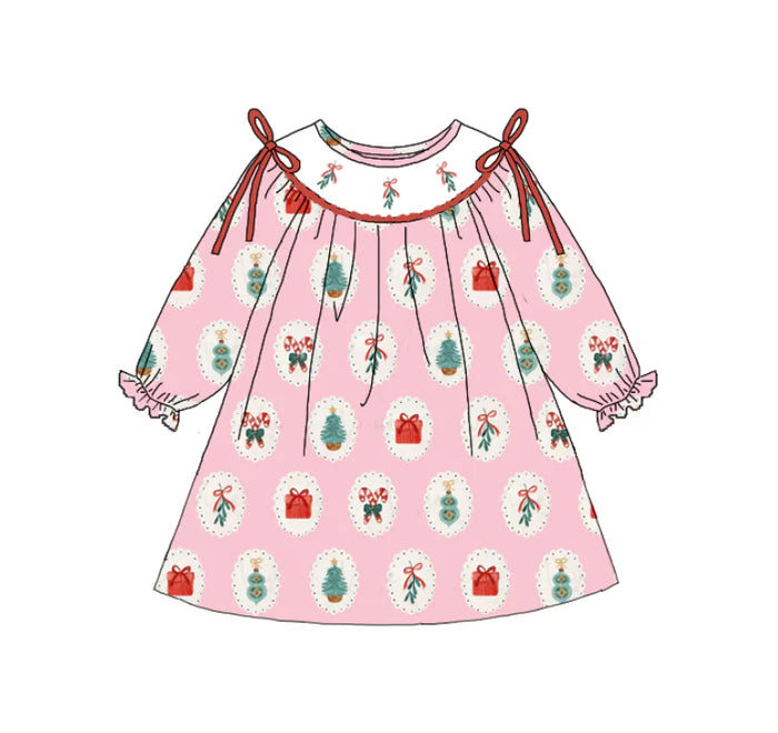 Light Pink Christmas Machine Smock (Non Custom)- ETA Early October