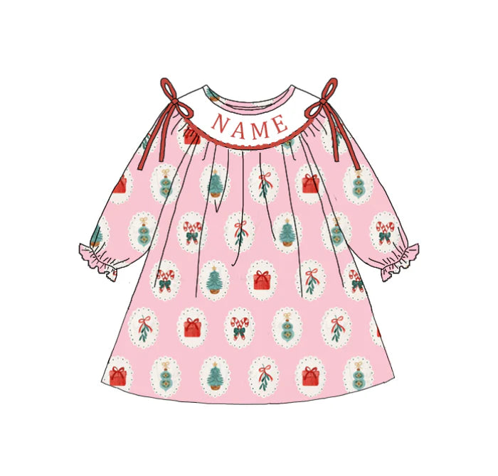 Light Pink Christmas Machine Smock - ETA NOVEMBER