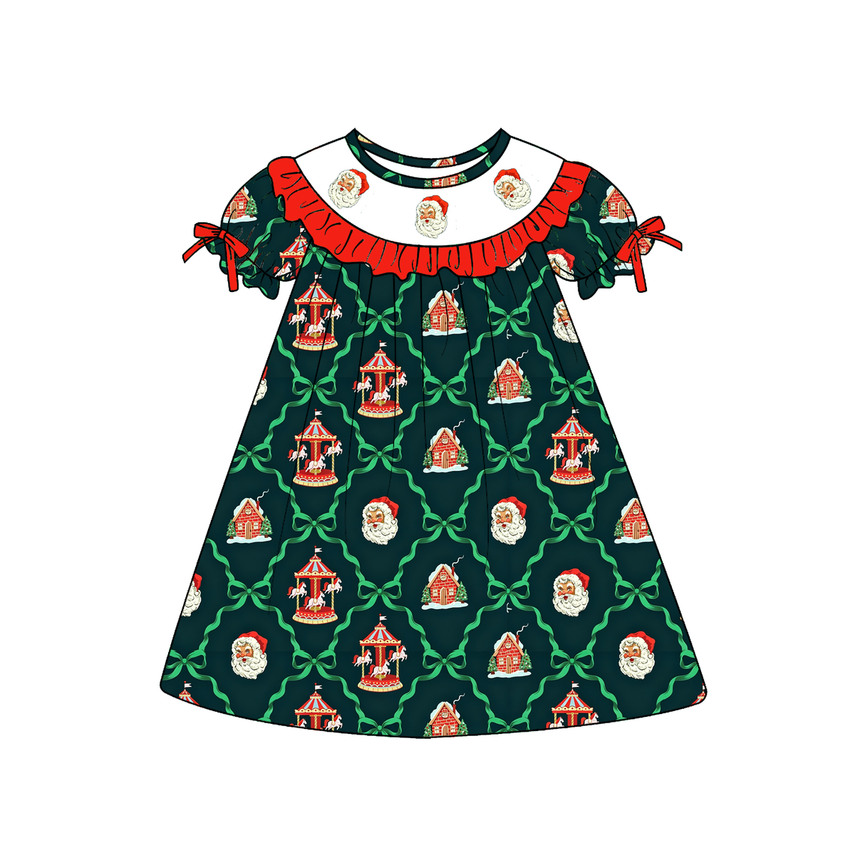 Merry Christmas Machine Smock - ETA NOVEMBER