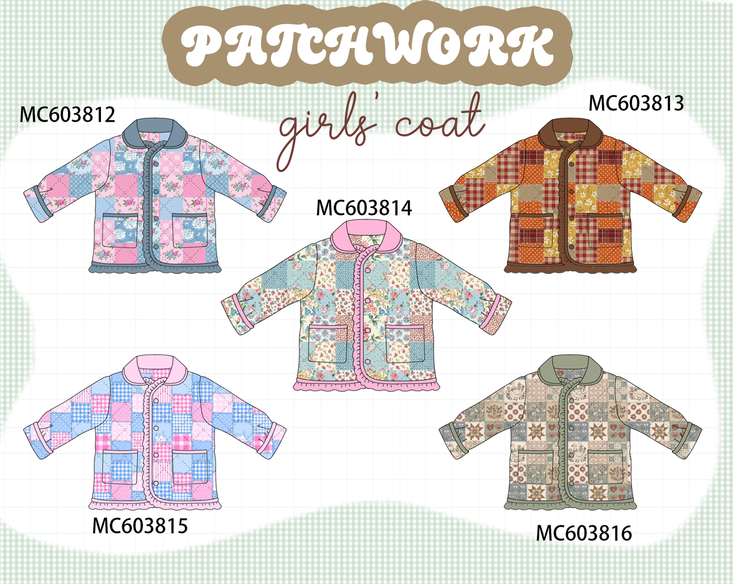 PO85 Floral patch work ruffle coat collection - ETA  LATE AUGUST to LC