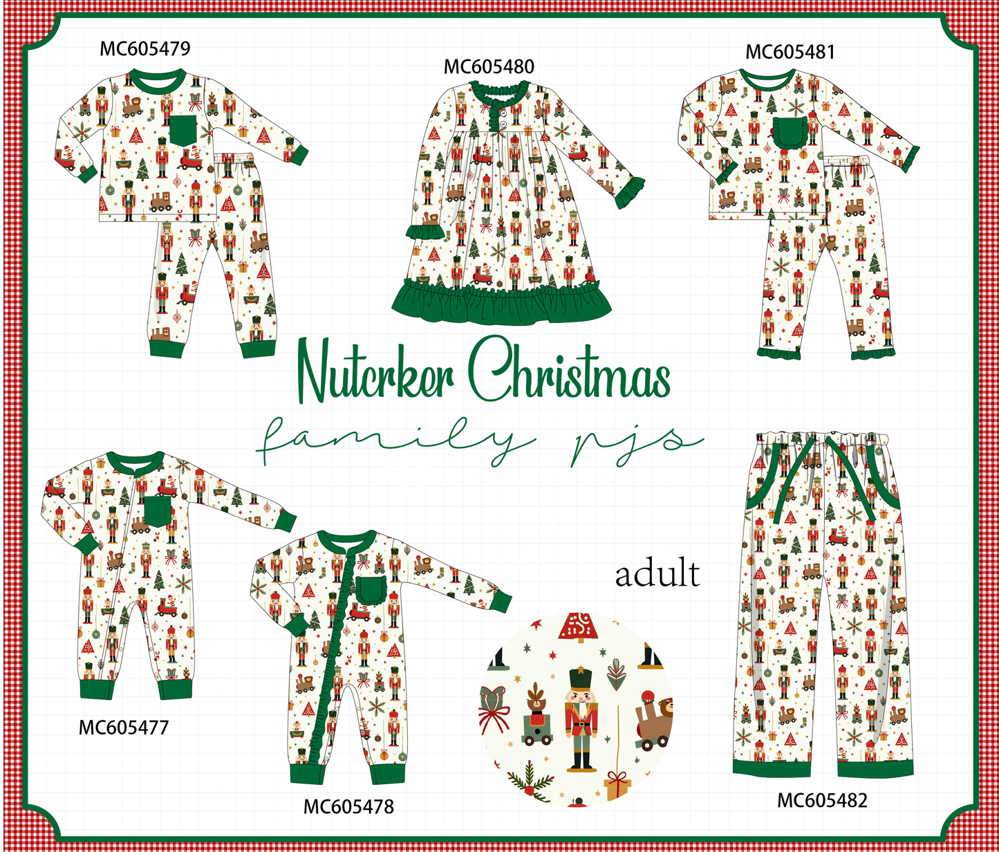 PO93 Forest nutcracker print pajama collection - ETA mid-November to LC