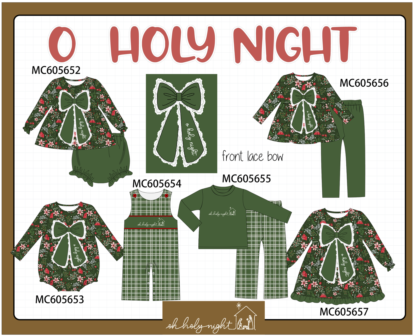 PO93 Green floral print bow collection - ETA mid-November to LC