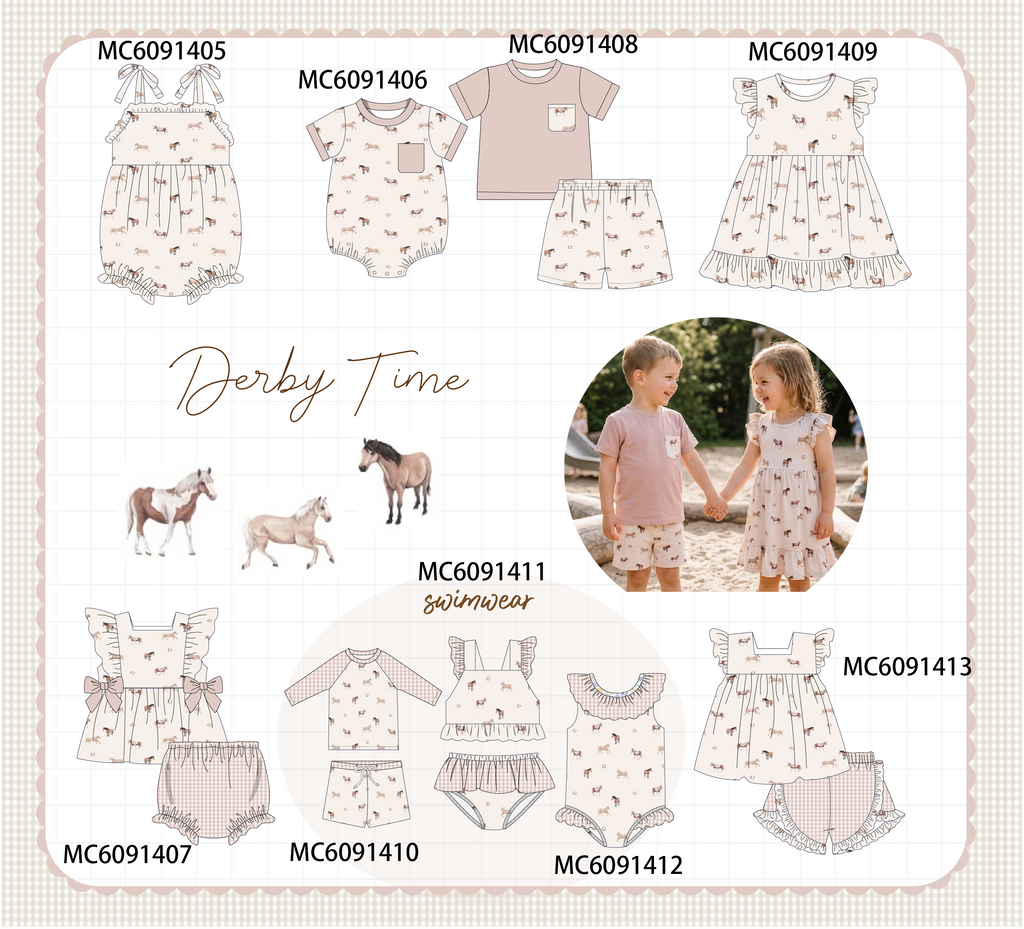 PO107 Horse print ruffle collection  ETA MARCH