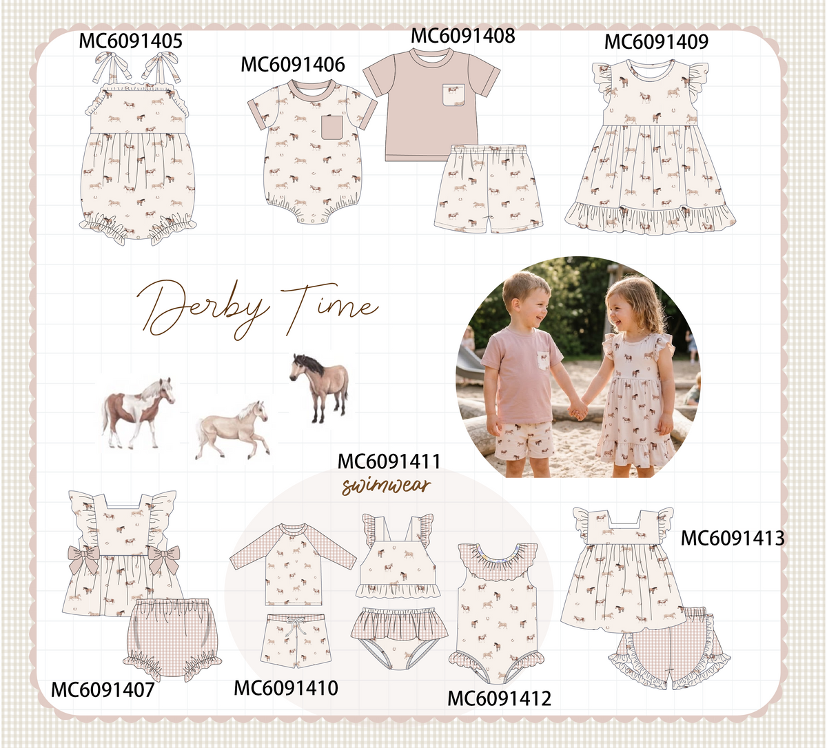 PO107 Horse print ruffle collection  ETA MARCH
