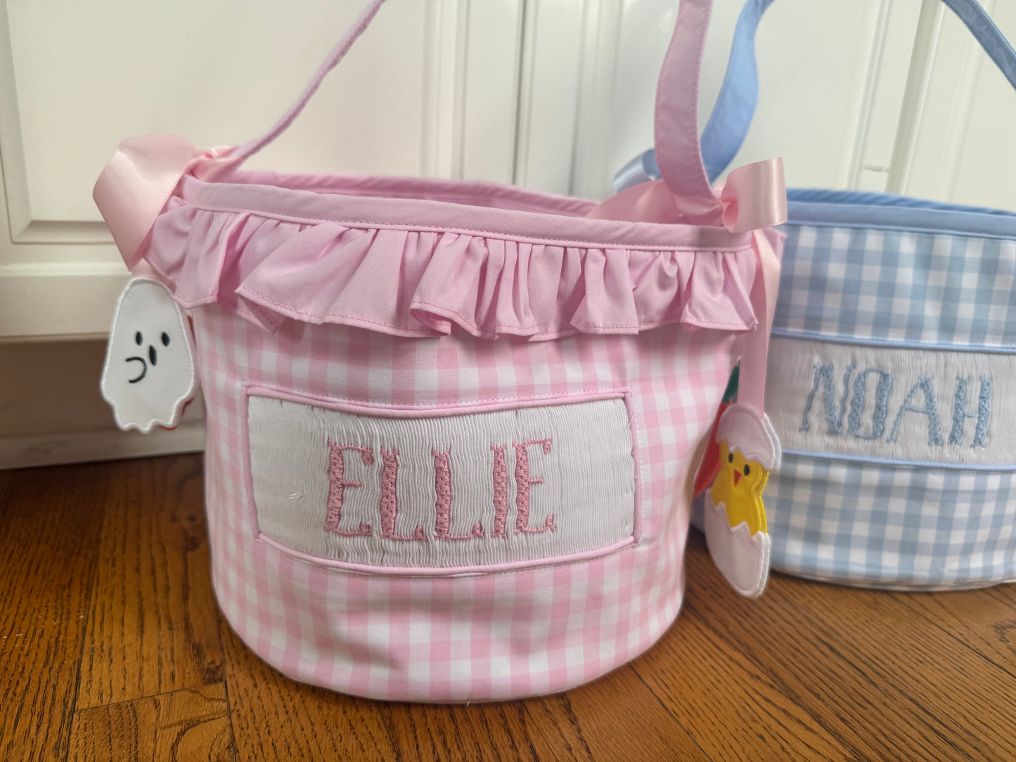 Hand Smocked - Multi-Holiday Basket - Custom Name - ETA October to LC