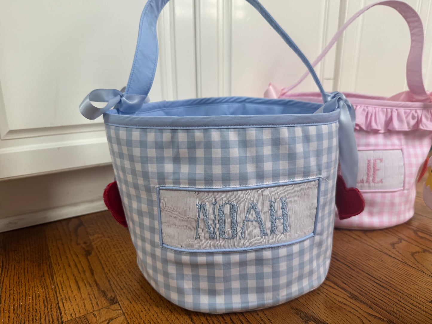Hand Smocked - Multi-Holiday Basket - Custom Name - ETA October to LC
