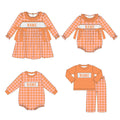 Orange Gingham Basics Machine Smock - ETA NOVEMBER