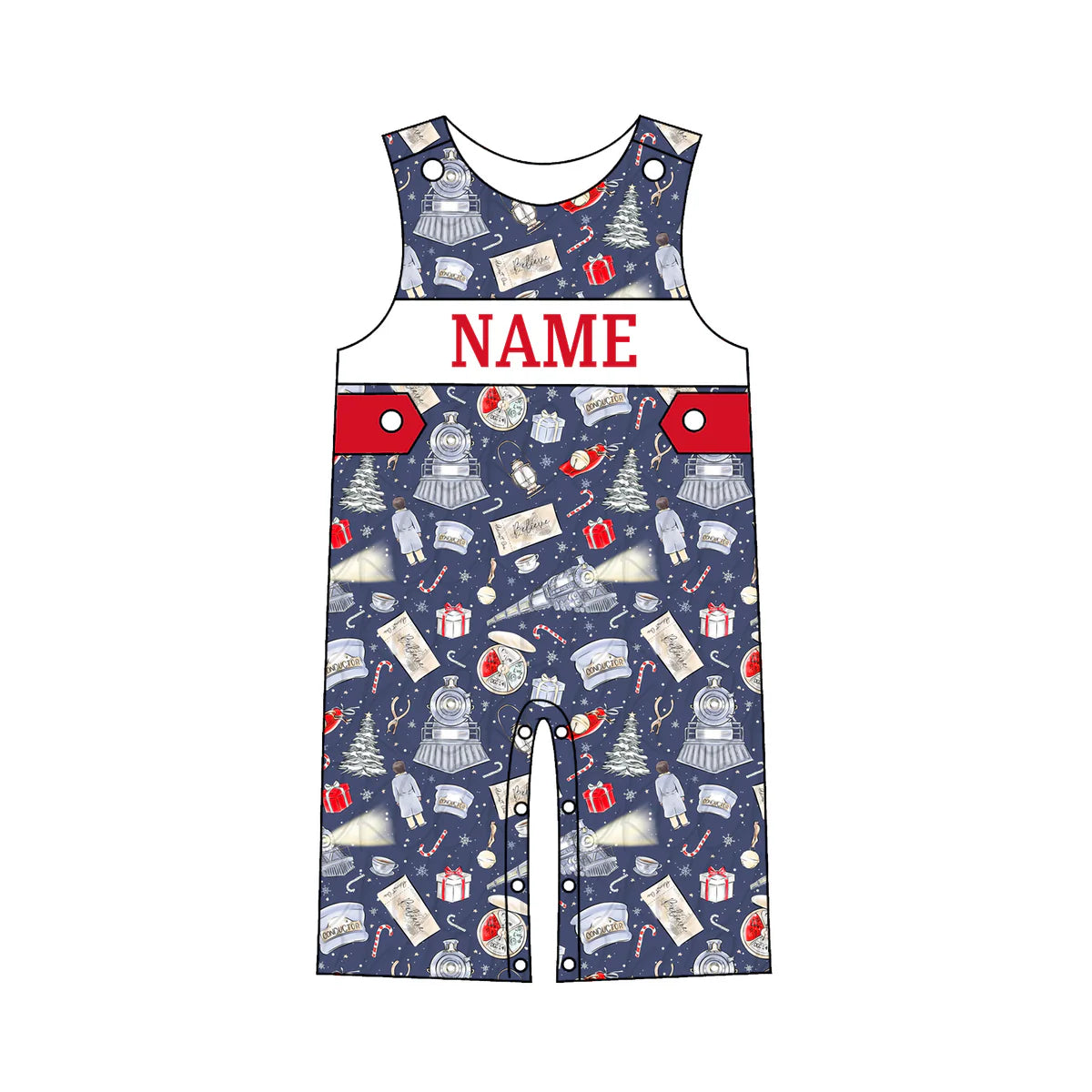 Christmas Train Machine Smock - ETA NOVEMBER