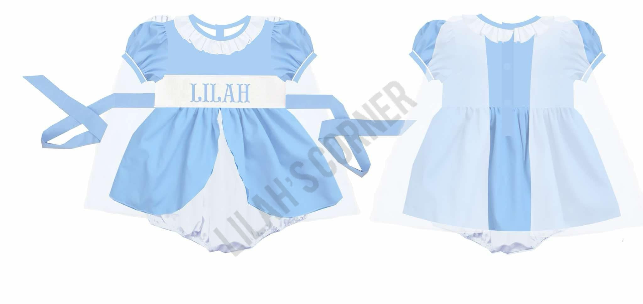 Hand Smocked Pretty As Princess Bubble
