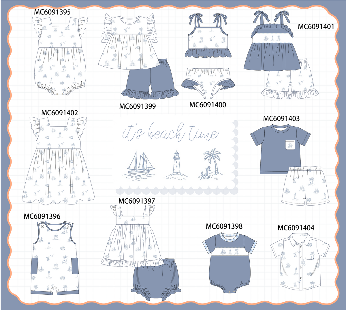 PO107 It's beach time print collection  ETA MARCH