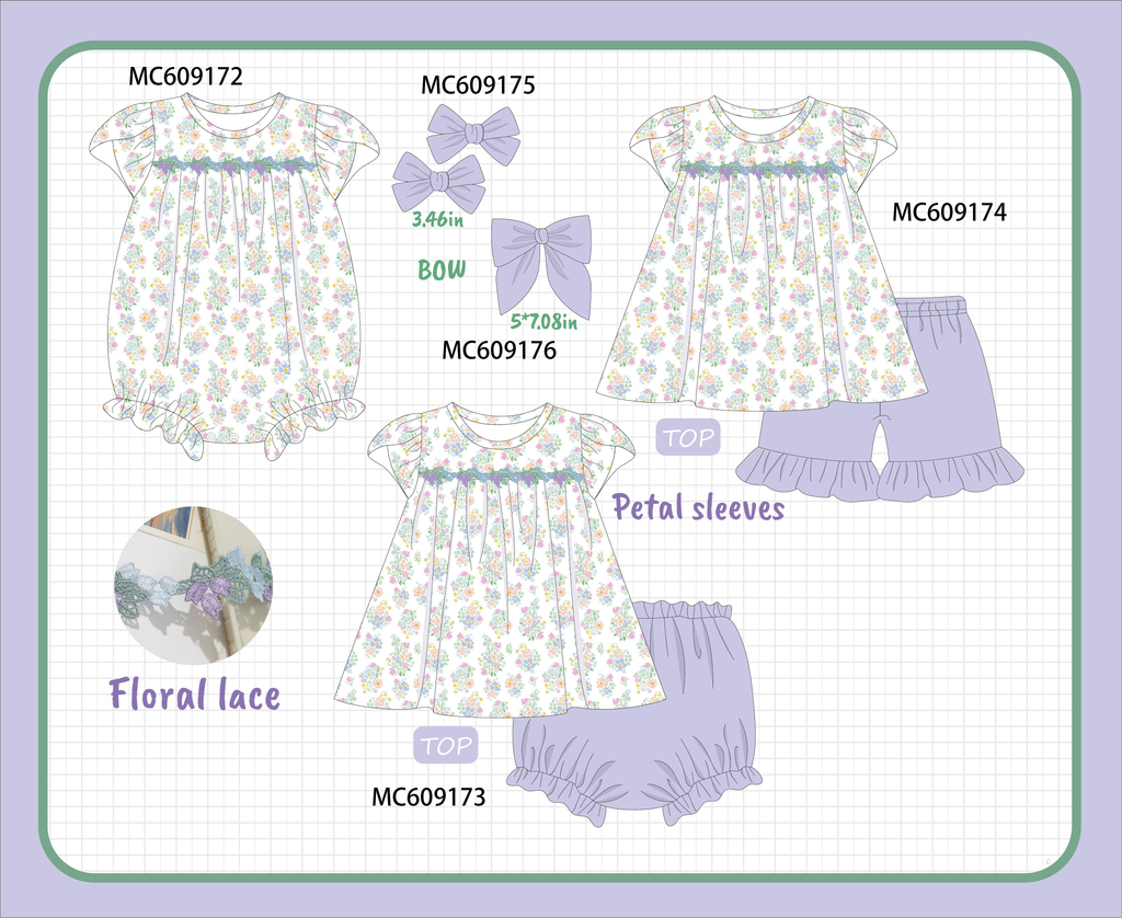 ETA MARCH 2026-po104 Lavender floral print collection