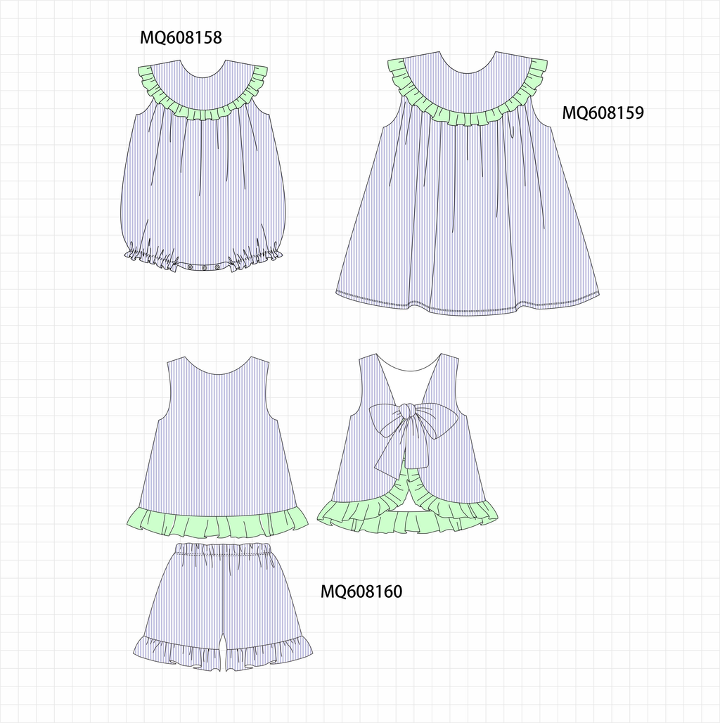 ETA MARCH 2026-po103 Lavender seersucker ruffle collection