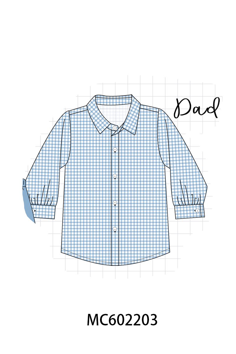 PO81 Blue floral smocked bow collection