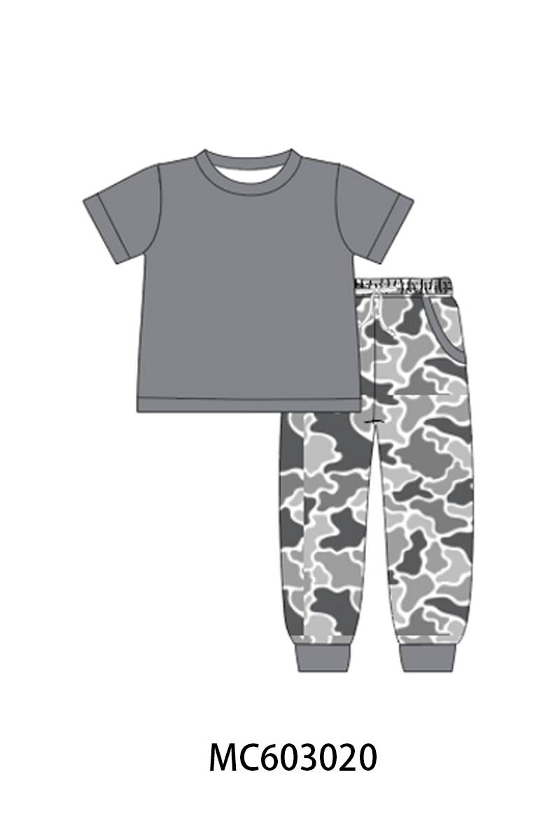 PO83 Grey camouflage bow embroidery collection 2