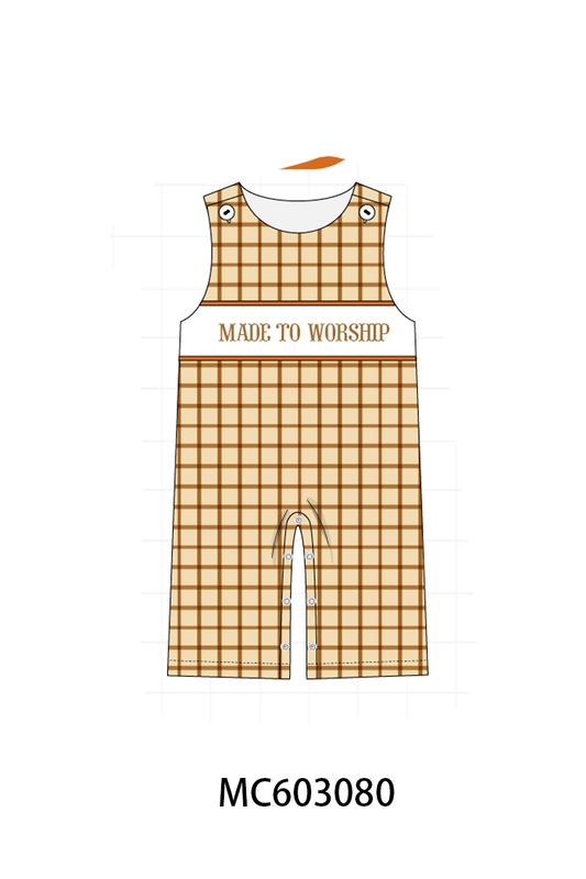 PO83 Made to worship embroidery checkered collection (eta August)