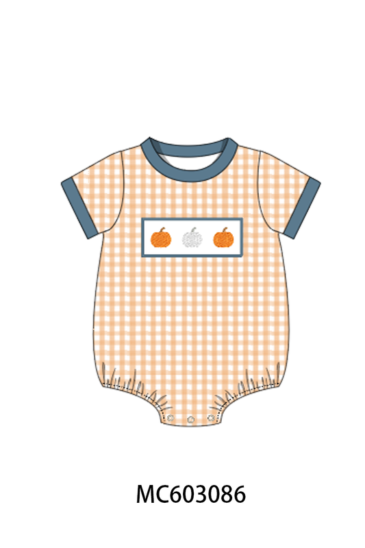 PO83 Orange pumpkin embroidery collection