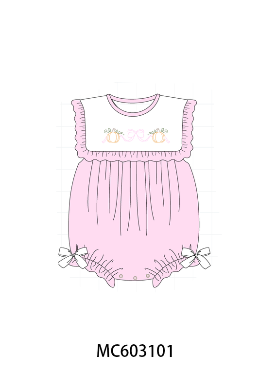 PO83 Pumpkin with bow embroidery collection (eta August)