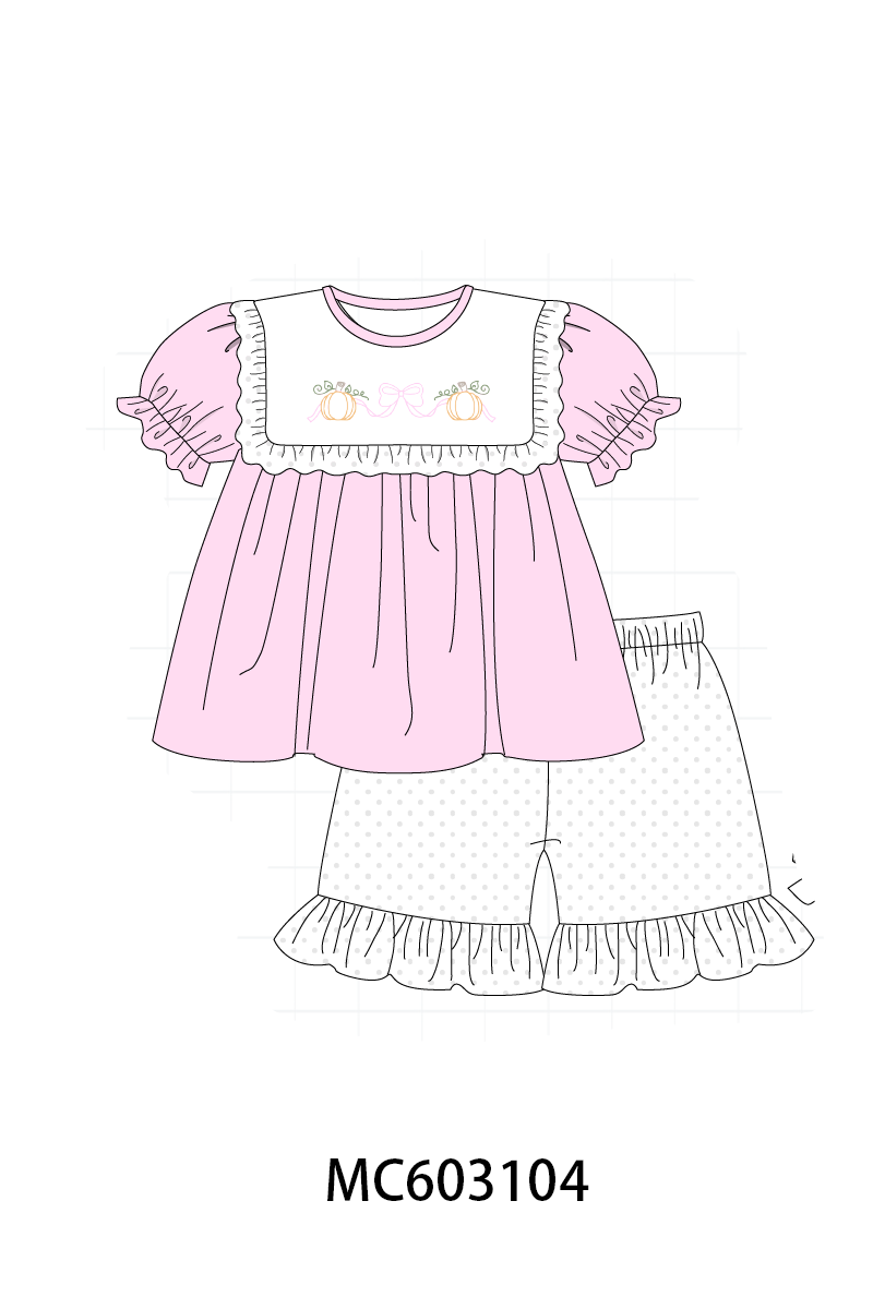 PO83 Pumpkin with bow embroidery collection (eta August)